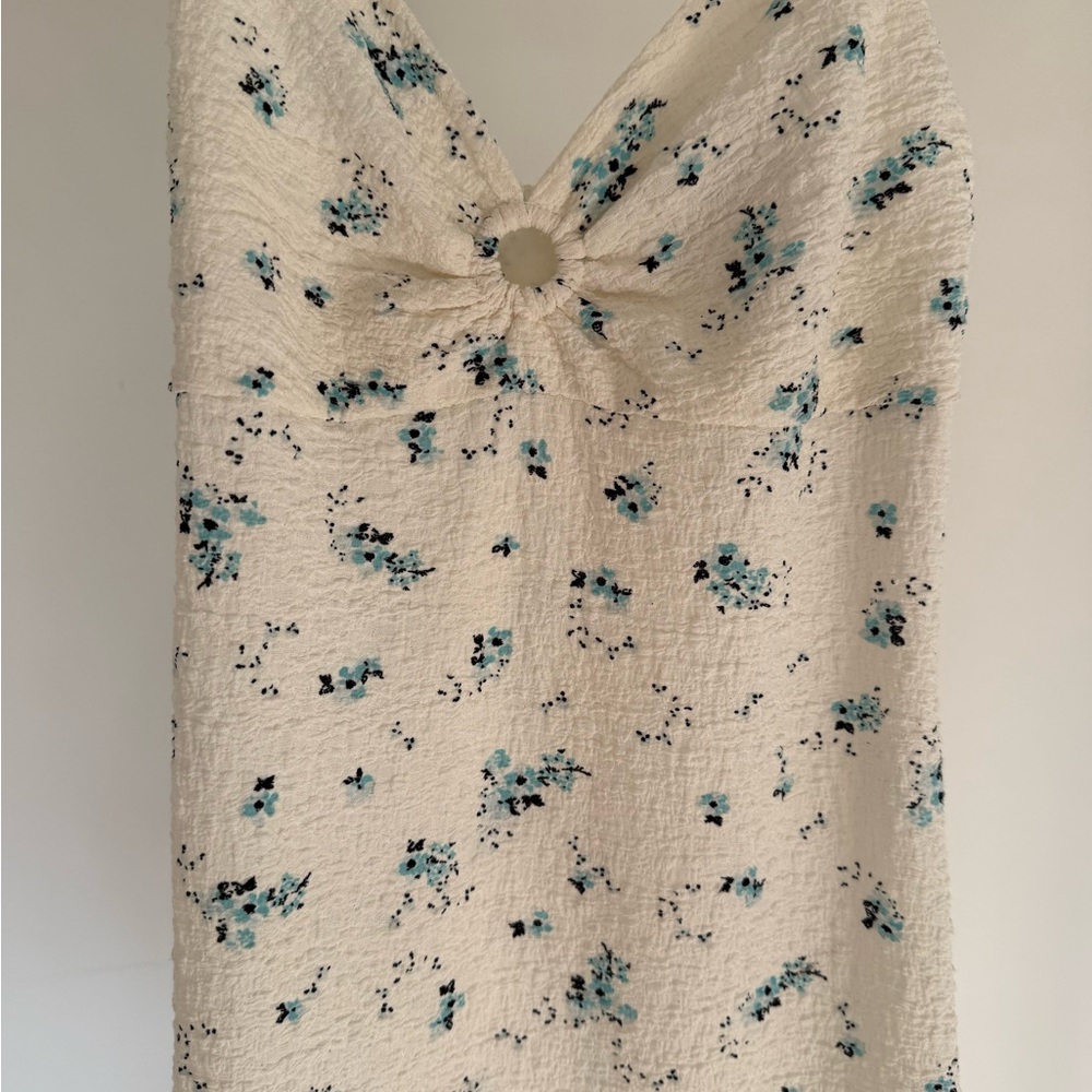 NOBO Cream Floral Midi Dress